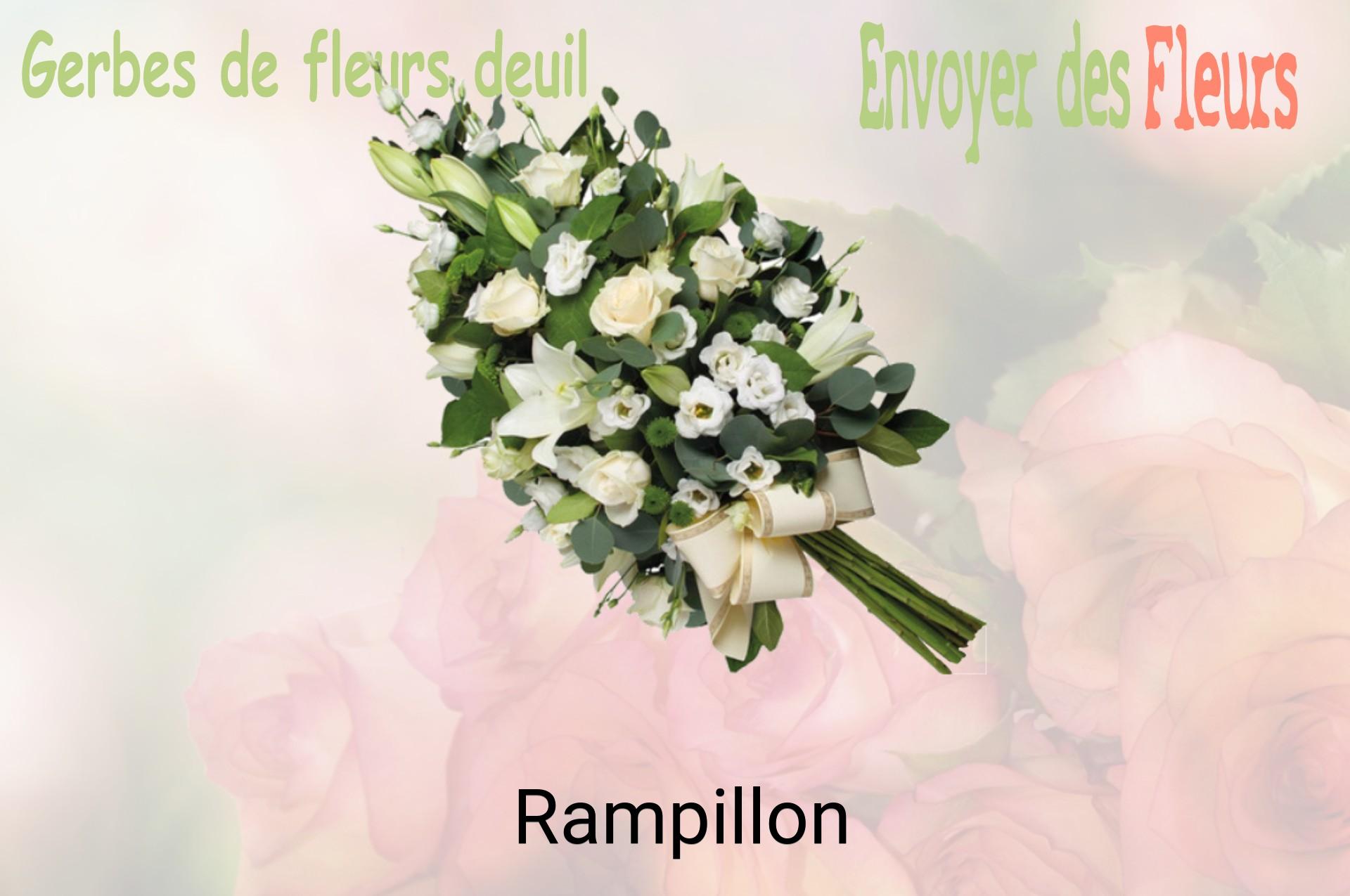 Gerbe de fleurs de deuil livrée à Rampillon